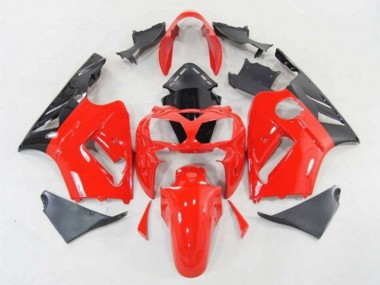 Custom 2002-2006 Kawasaki ZX12R Motorcycle Fairings - Red Black UK