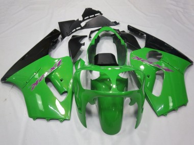 Custom 2002-2006 Kawasaki ZX12R Motorcycle Fairings - Green Black Purple UK