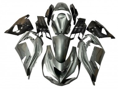 Custom 2012-2024 Kawasaki ZX14R ZZR1400 Motorcycle Fairings - Metallic Silver Black UK