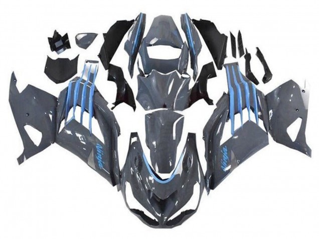 2012-2024 Kawasaki ZX14R ZZR1400 Motorcycle Fairings - Nardo Grey Blue UK