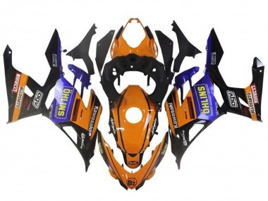 Custom 2018-2024 Kawasaki Ninja 400 Motorcycle Fairings - Orange Black Blue Yellow OHLINS UK