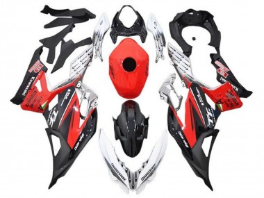 Custom 2018-2024 Kawasaki Ninja 400 Motorcycle Fairings - White Red Black UK