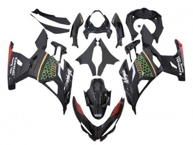 2018-2024 Kawasaki Ninja 400 Motorcycle Fairings - Black Green Red Yellow Honeycomb UK