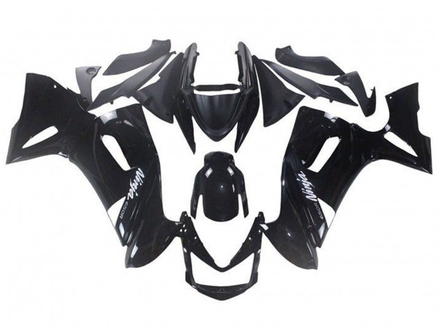 2006-2008 Kawasaki Ninja 650 EX650 Motorcycle Fairings - Glossy Black White Ninja 650R UK