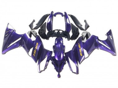 Custom 2009-2011 Kawasaki Ninja ER6F Motorcycle Fairings - Purple Yellow UK