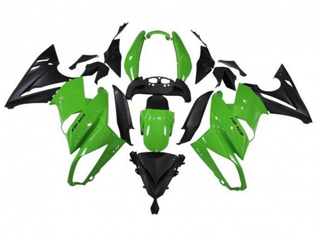 2009-2011 Kawasaki Ninja 650 EX650 Motorcycle Fairings - Green Matte Black UK