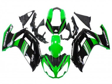 Custom 2012-2016 Kawasaki Ninja 650 EX650 Motorcycle Fairings - Green Black White Grey Stripe UK