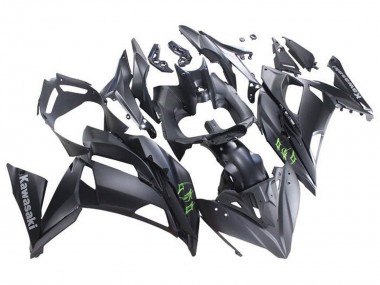 Custom 2017-2019 Kawasaki Ninja 650 EX650 Motorcycle Fairings - Matte Black Green UK