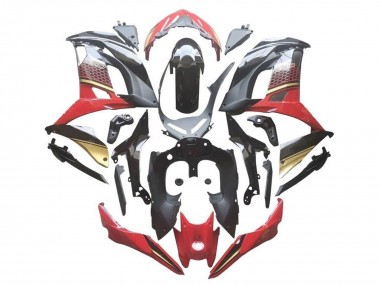 Custom 2017-2019 Kawasaki Ninja 650 EX650 Motorcycle Fairings - Red Black Gold UK