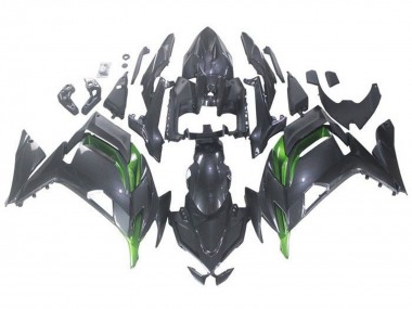 Custom 2020-2026 Kawasaki Ninja 650 EX650 Motorcycle Fairings - Faux Carbon Fiber Green UK