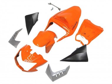 Custom 2003-2006 Kawasaki Z1000 Motorcycle Fairings - Orange Matte Black UK