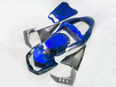 Custom 2003-2006 Kawasaki Z1000 Motorcycle Fairings - Blue Silver UK