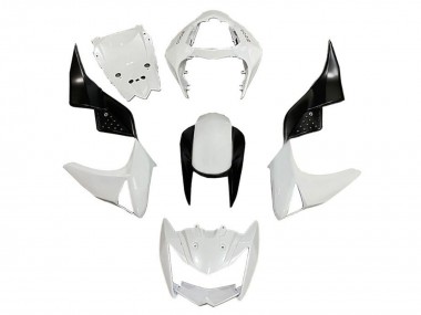 Custom 2007-2009 Kawasaki Z1000 Motorcycle Fairings - White Black UK