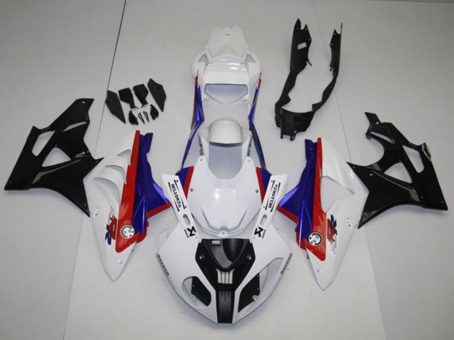 2009-2014 BMW S1000RR Full Motorcycle Fairing Kits - White Red Blue Glossy Black UK