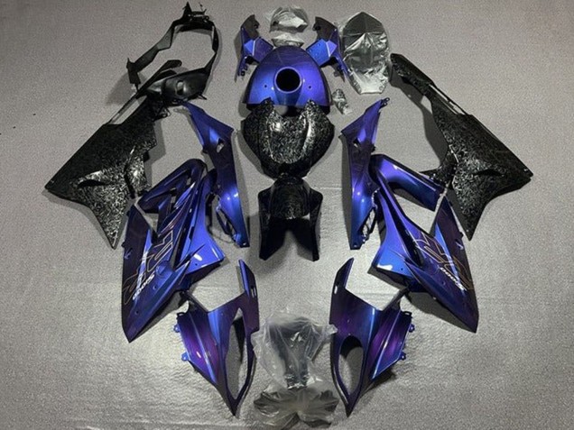 2015-2016 BMW S1000RR Motorcycle Fairings - Purple Faux Forged Carbon Fiber UK