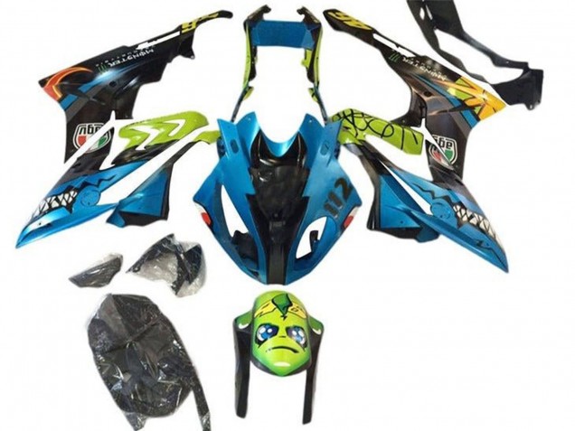 2015-2016 BMW S1000RR Motorcycle Fairings - Yellow Blue Black Shark UK