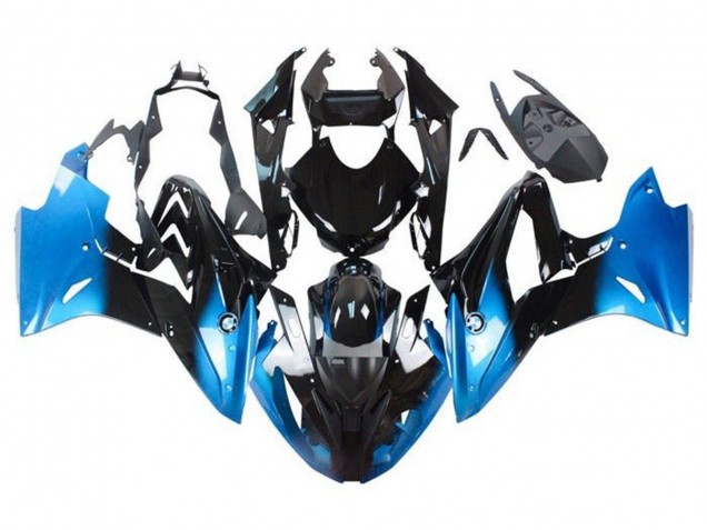 2015-2016 BMW S1000RR Motorcycle Fairings - Blue Glossy Black UK
