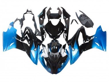 Custom 2017-2018 BMW S1000RR Motorcycle Fairings - Blue Glossy Black Fade UK