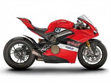 Custom 2018-2019 Ducati Panigale V4 V4S Motorcycle Fairings - Red Black White Valsir UK