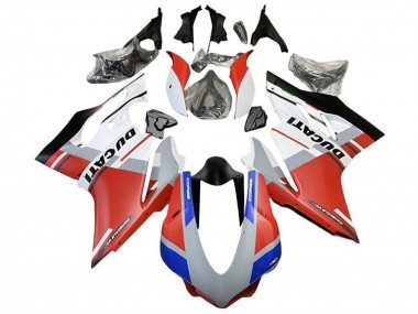 Custom 2015-2020 Ducati 959/1299 Motorcycle Fairings - White Red Blue Matte Black UK