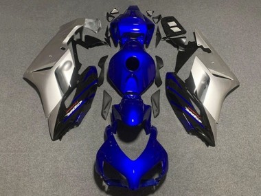 Custom 2004-2005 Honda CBR1000RR Motorcycle Fairings - Silver Dark Blue UK
