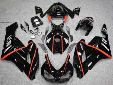 Custom 2004-2005 Honda CBR1000RR Motorcycle Fairings - Glossy Black Red Stripe UK