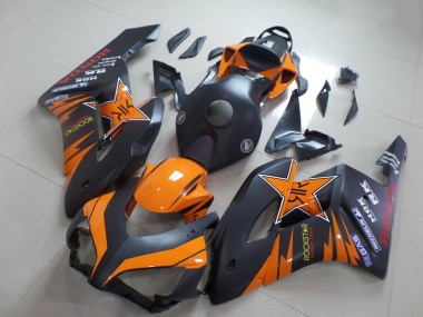 Custom 2004-2005 Honda CBR1000RR Motorcycle Fairings - Orange Matte Black Rockstar UK