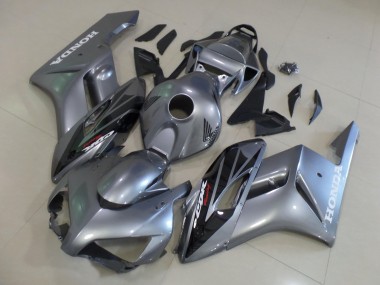 Custom 2004-2005 Honda CBR1000RR Motorcycle Fairings - Silver Glossy Black Stripe UK