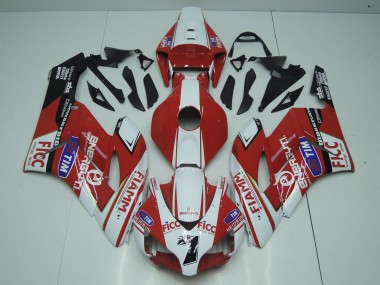 Custom 2004-2005 Honda CBR1000RR Motorcycle Fairings - White Red Blue Black Fiamm Ficc 7 UK
