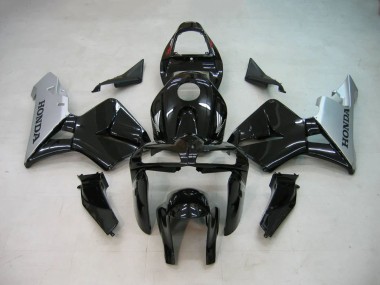 Custom 2005-2006 Honda CBR600RR Motorcycle Fairings - Black Silver UK