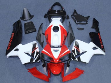 Custom 2005-2006 Honda CBR600RR Motorcycle Fairings - Black White Red UK