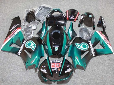 Custom 2013-2026 Honda CBR600RR Motorcycle Fairings - Teal Blue Glossy Black Petronas 20 UK