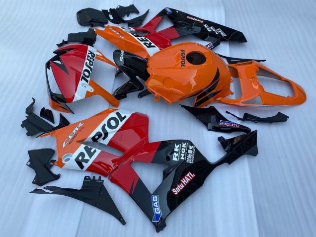 2013-2026 Honda CBR600RR Motorcycle Fairing - Orange White Red Glossy Black Repsol UK