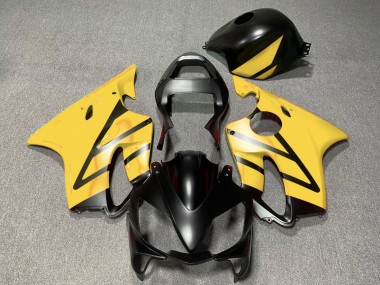 Custom 2001-2003 Honda CBR600 F4i Motorcycle Fairings - Yellow Matte Black UK
