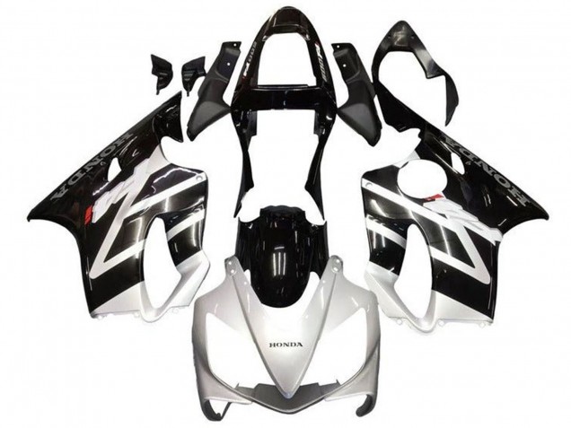 2001-2003 Honda CBR600 F4i Motorcycle Fairings - Silver Glossy Black UK