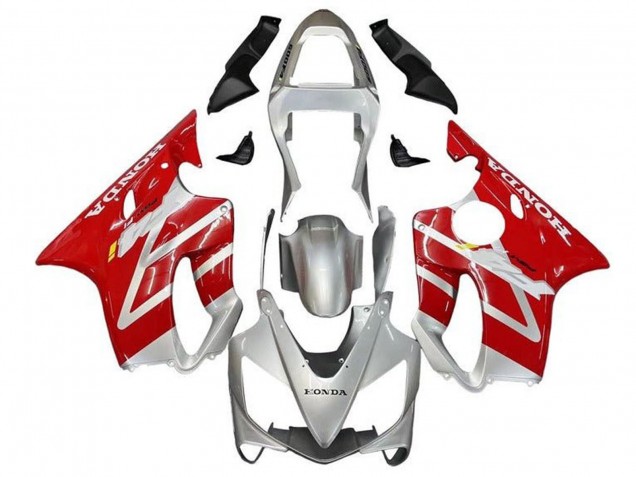 2001-2003 Honda CBR600 F4i Motorcycle Fairings - Silver Red UK
