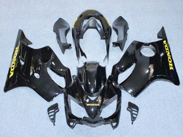 2004-2007 Honda CBR600 F4i Motorcycle Fairings - Glossy Black Gold Decals UK