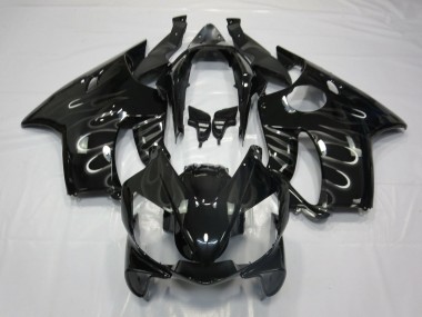 Custom 2004-2007 Honda CBR600 F4i Motorcycle Fairings - Glossy Black White Flame UK
