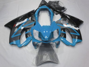 Custom 2004-2007 Honda CBR600 F4i Motorcycle Fairings - Light Blue Grey Glossy Black UK