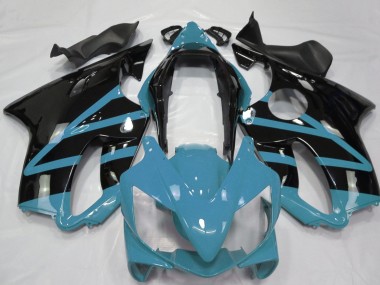 Custom 2004-2007 Honda CBR600 F4i Motorcycle Fairings - Light Blue Glossy Black UK