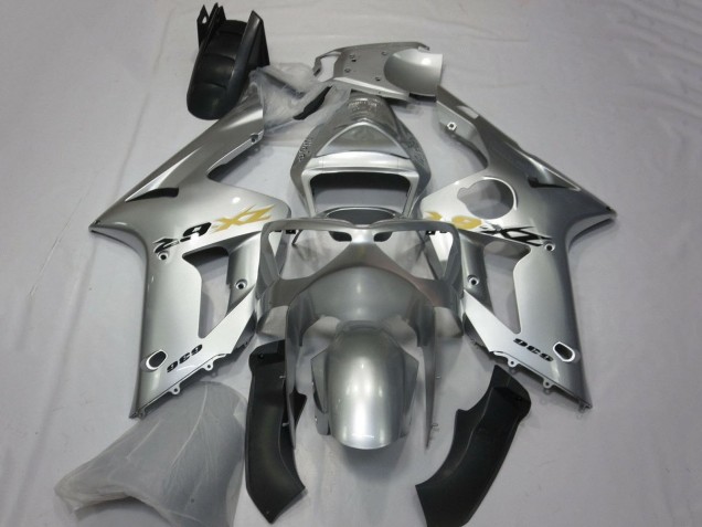 2003-2004 Kawasaki ZX6R Motorcycle Fairing - Silver UK
