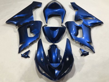 Custom 2005-2006 Kawasaki ZX6R Motorcycle Fairings - Blue UK