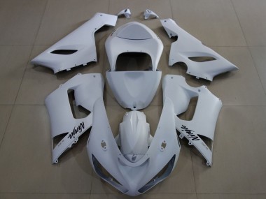 Custom 2005-2006 Kawasaki ZX6R Motorcycle Fairings - Matte White UK