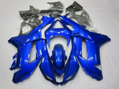 Custom 2007-2008 Kawasaki ZX6R Motorcycle Fairings - Blue UK
