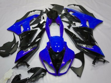 Custom 2007-2008 Kawasaki ZX6R Motorcycle Fairings - Blue Black White UK