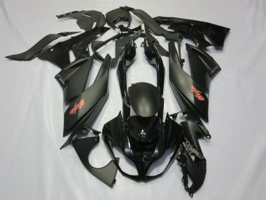 Custom 2007-2008 Kawasaki ZX6R Motorcycle Fairings - Matte Black Black Red UK