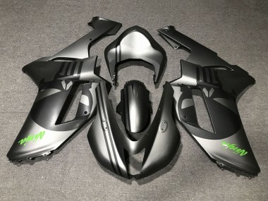 Custom 2007-2008 Kawasaki ZX6R Motorcycle Fairings - Matte Silver Matte Black Skull UK