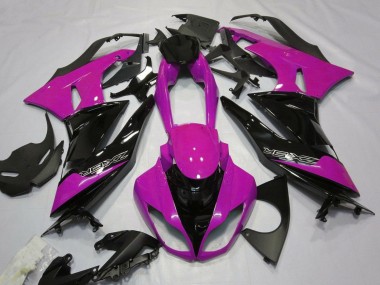 Custom 2007-2008 Kawasaki ZX6R Motorcycle Fairings - Pink Black UK