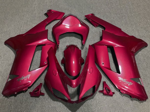 2007-2008 Kawasaki ZX6R Motorcycle Fairings - Red Chrome UK