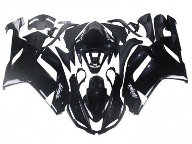 Custom 2007-2008 Kawasaki ZX6R Abs Motorcycle Fairings - Glossy Black UK